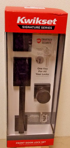 Kwikset San Clemente Single Cylinder Door Handleset Matte Black Model #98180-051