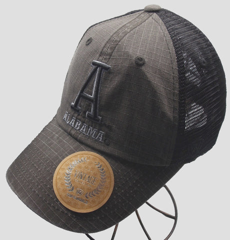 Alabama Crimson Tide A Logo on Mesh Trucker Hat Snap Back Vintage Collection