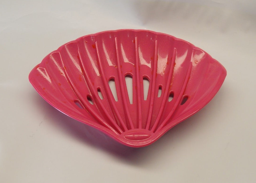 Purple 4.25"x 4" Shell Bar Soap Dish Flexible Plastic