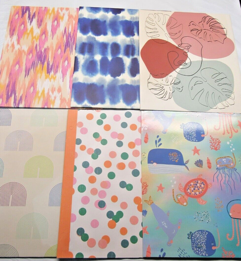 Lot of 500 RAMDOM Designs No Words 2-Pocket Paper Folder 8.5″X11″ by TopFlight