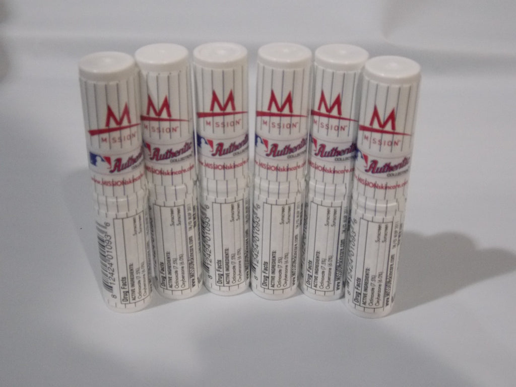 Set of 12 Sealed MLB Chicago Cubs SPF 15 Lip Balm Mission Skincare