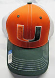 NCAA Miami Hurricanes Mesh Trucker Hat Plastic Snap Closure Collegiate Headwear