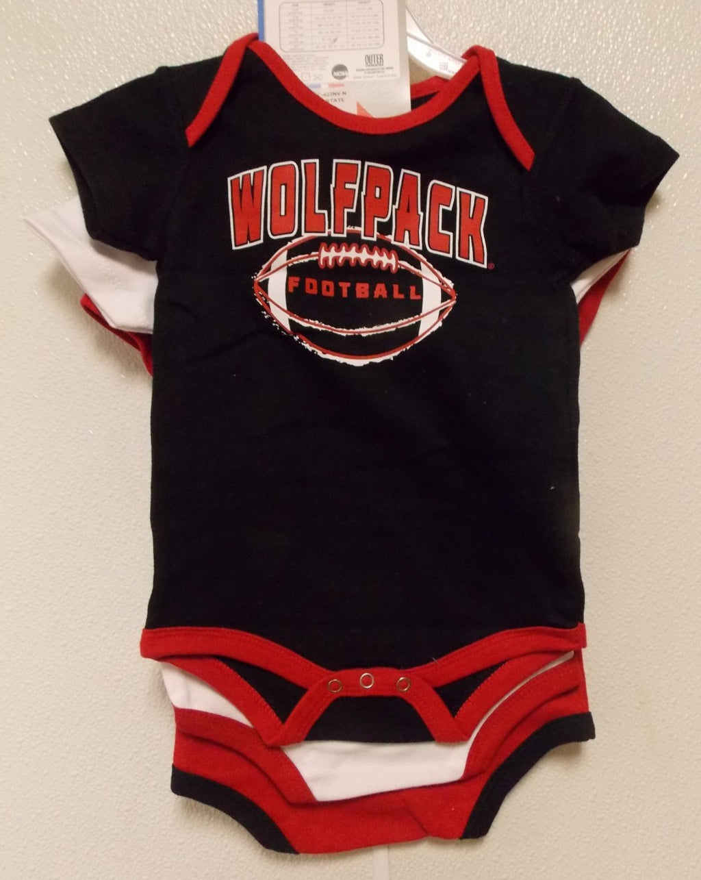NCAA North Carolina State NCS set of 3 Bodysuit Size 24M by OUTERStuff
