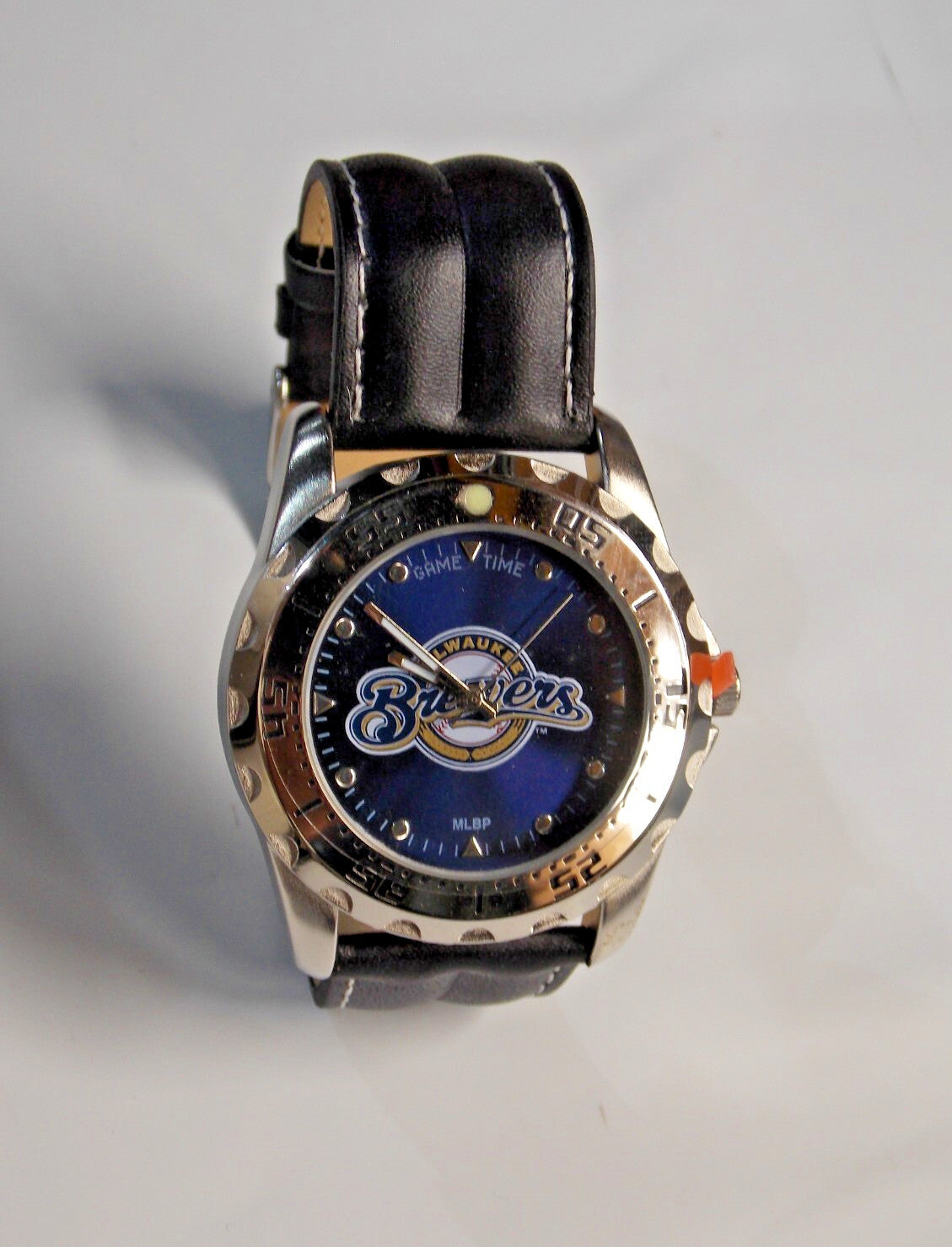MLB Milwaukee Brewers Baseball Men's Watch Diver Style New Battery Game Time