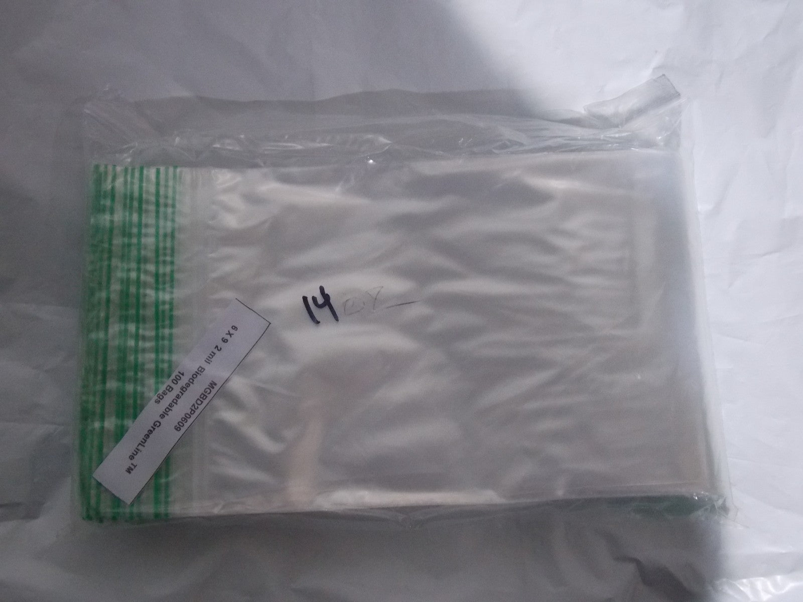 100ct 6" x 9" x 2 mil Clear Biodegradable Zip Lock Bags by Minigrip GreenLine