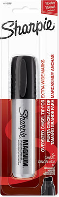 Single Pack of a Black Sharpie Permanent Markers w/ Oversized 1/2" Chisel Tip
