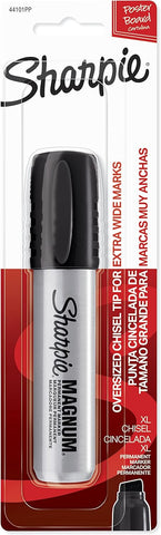Single Pack of a Black Sharpie Permanent Markers w/ Oversized 1/2" Chisel Tip