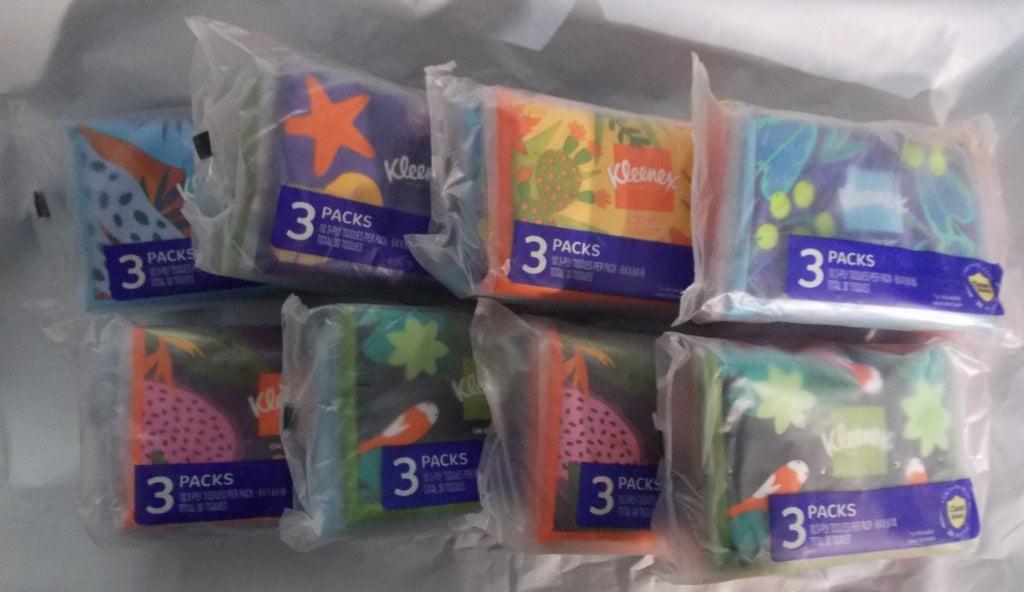 24 Kleenex On-The-Go Slim Wallet Facial Tissues 10 pack  3-Ply 240 Tissues Total