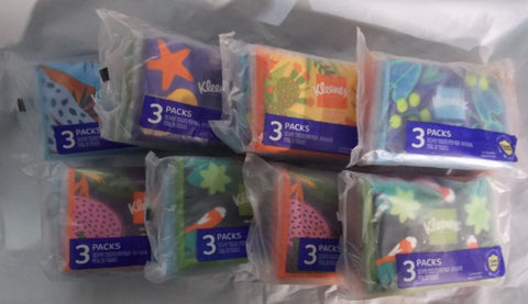 24 Kleenex On-The-Go Slim Wallet Facial Tissues 10 pack  3-Ply 240 Tissues Total