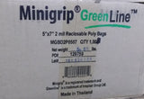 100ct 5" x 7" x 2 mil Clear Biodegradable Zip Lock Bags by Minigrip GreenLine