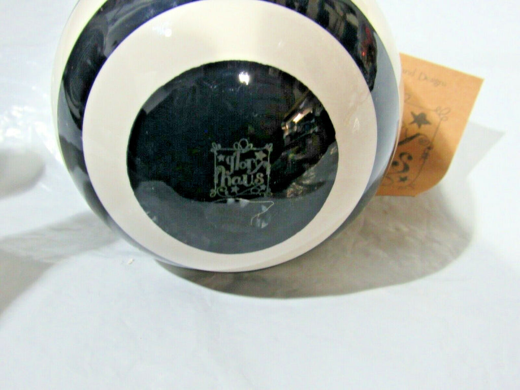 NCAA Penn State Ceramic Ornament 3.5" Diameter Blue Strips by Glory Haus