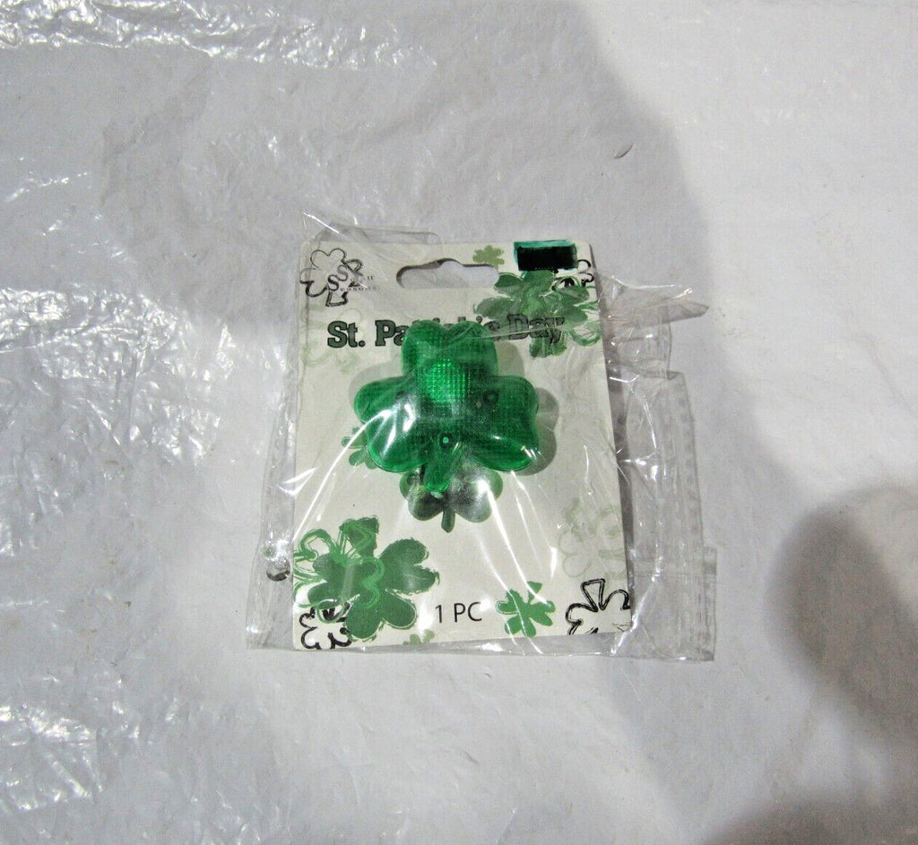St. Patrick’s Day Light Up Shamrock Pin Green