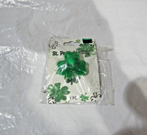 St. Patrick’s Day Light Up Shamrock Pin Green