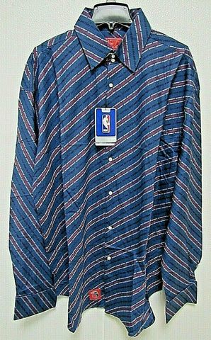 NBA Detroit Pistons Button Up Dress Shirt Long Sleeve by Headmaster size 4XL
