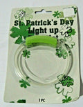 Adult St. Patrick's Day Green Light Up Shamrock Bracelet 2.5" Diameter