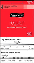 No nonsense Regular Pantyhose w/Reinforced Panty and Toe Tan/Med. Plus 2 #329