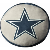 NFL Dallas Cowboys Logo on 16" Diameter Cloud Pillow Throw Pillow by Northwest