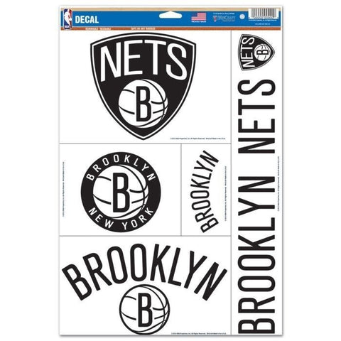 NBA Brooklyn Nets 11" by 17" Sheet of 5 Ultra Decal by WinCraft