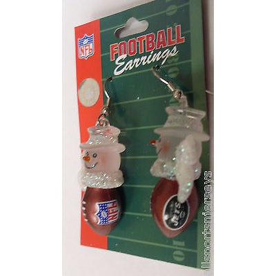 NFL Womens Snowman Earrings  New York Jets
