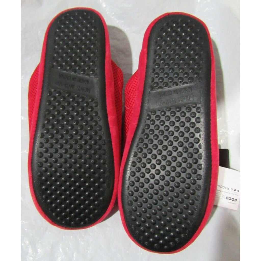 NFL San Francisco 49ers Logo on Mesh Slide Slippers Dot Sole Size Men Small FOCO