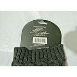 Simon Chang Dark Gray/Brown Knit Rope Pipping Knee High Leg Warmers OSFM 18"