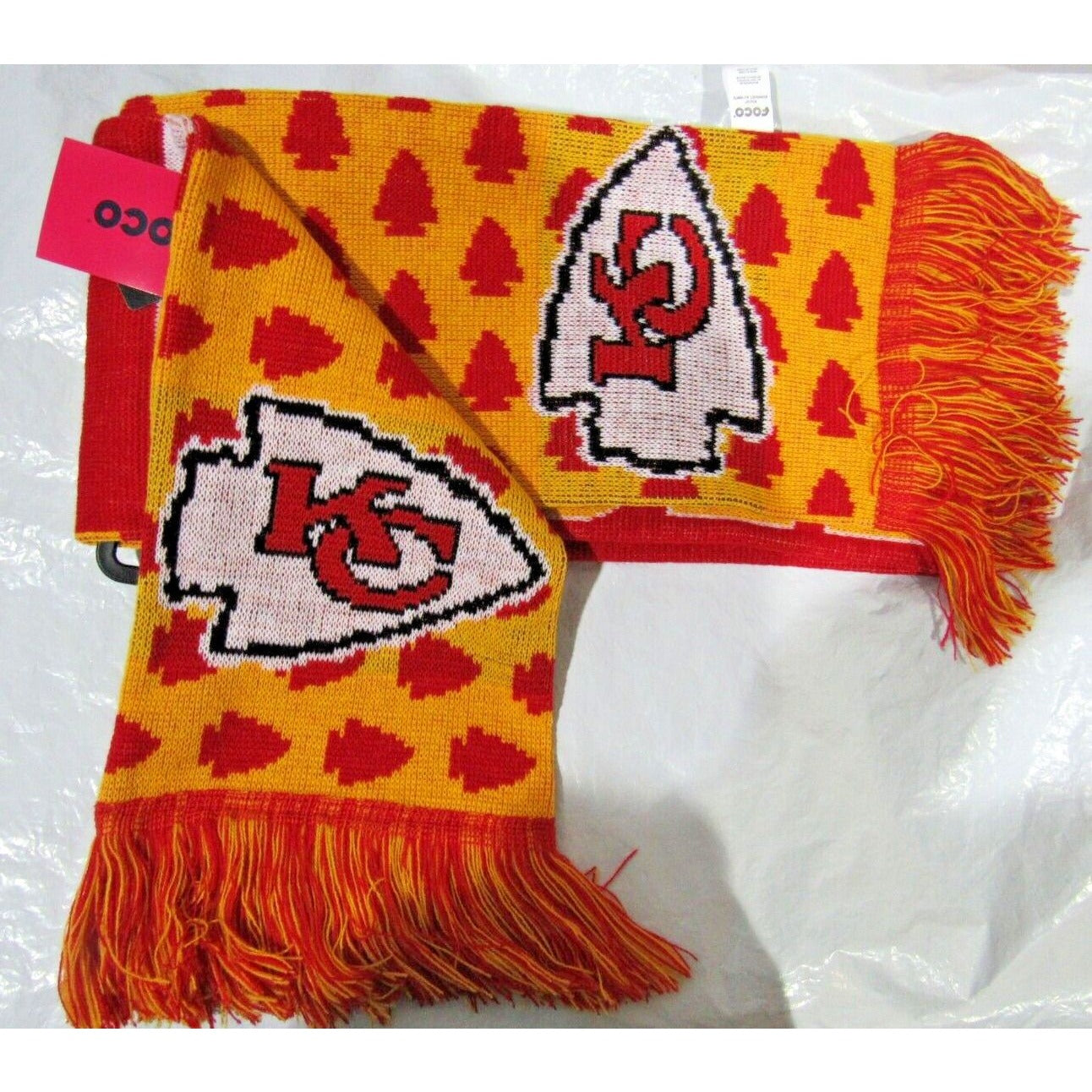 NFL Kansas City Chiefs Reversible Thematic Scarf 64" by 7" by FOCO