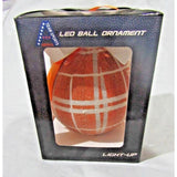 NCAA Tennessee Volunteers LED Ball Ornament Glitter Plaid by Team Sports America