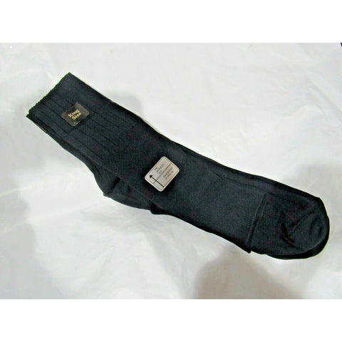 New Vintage PIERRE CARDIN Stripped Navy Blue Nylon Men's Dress Socks Size 13-17
