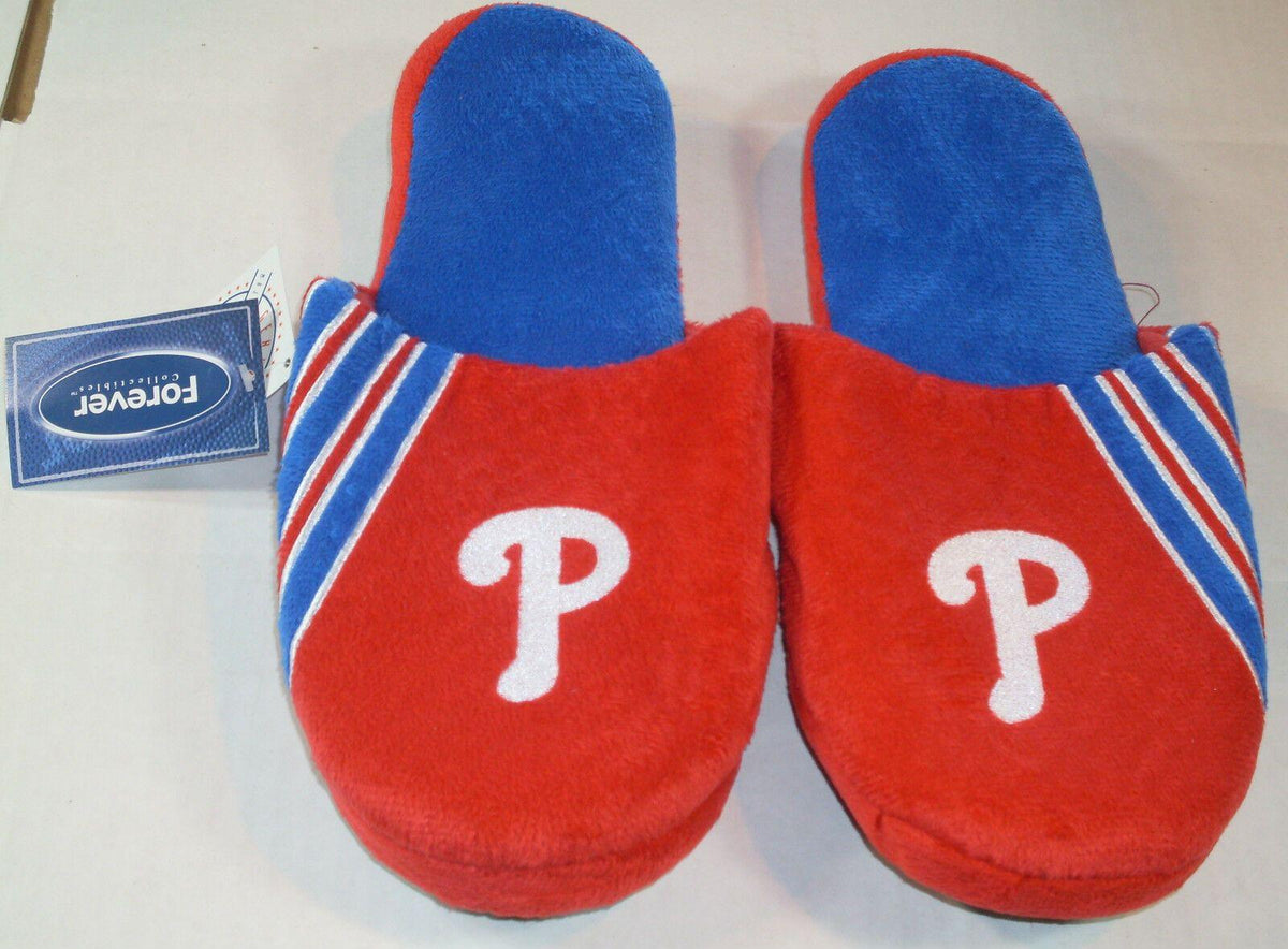 MLB Philadelphia Phillie Stripe Logo Slide Slippers Size Men Medium by FOCO