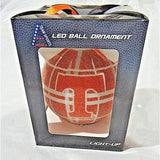 NCAA Tennessee Volunteers LED Ball Ornament Glitter Plaid by Team Sports America