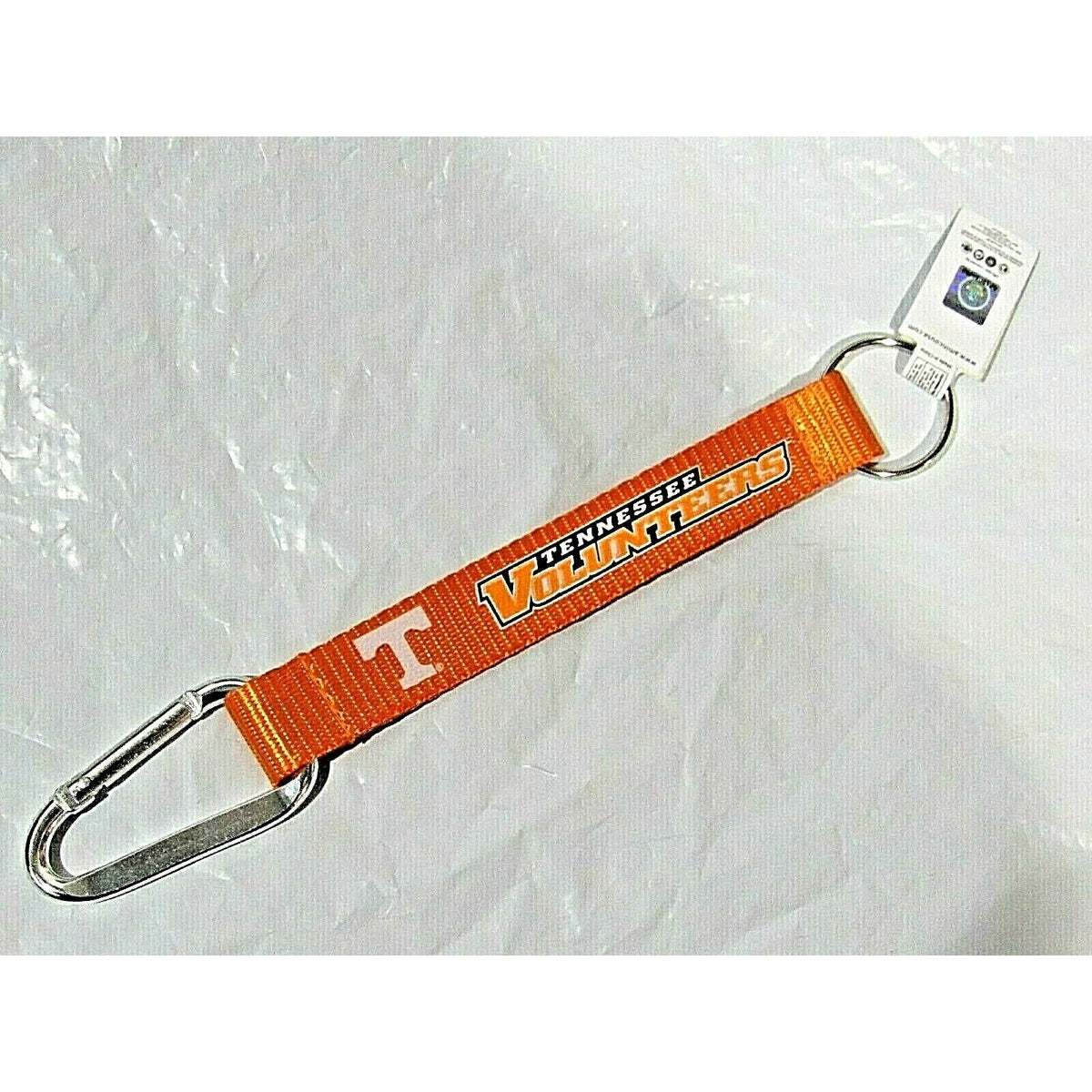 NCAA Tennessee Volunteers Wristlet Carabiner w/Key Ring 8.5" long by Aminco