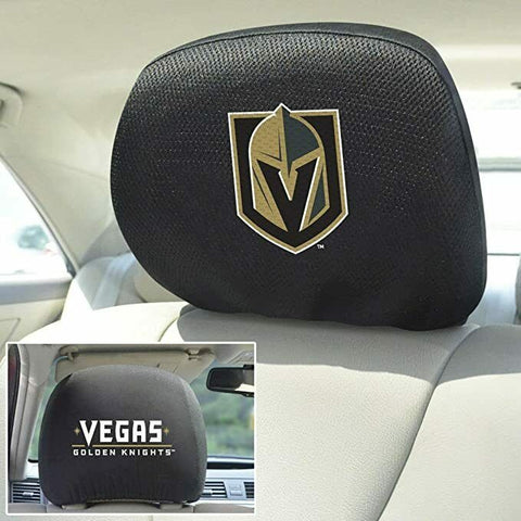 NHL Vegas Golden Knights Embroidered Logo Headrest Covers Set of 2 by Fanmats