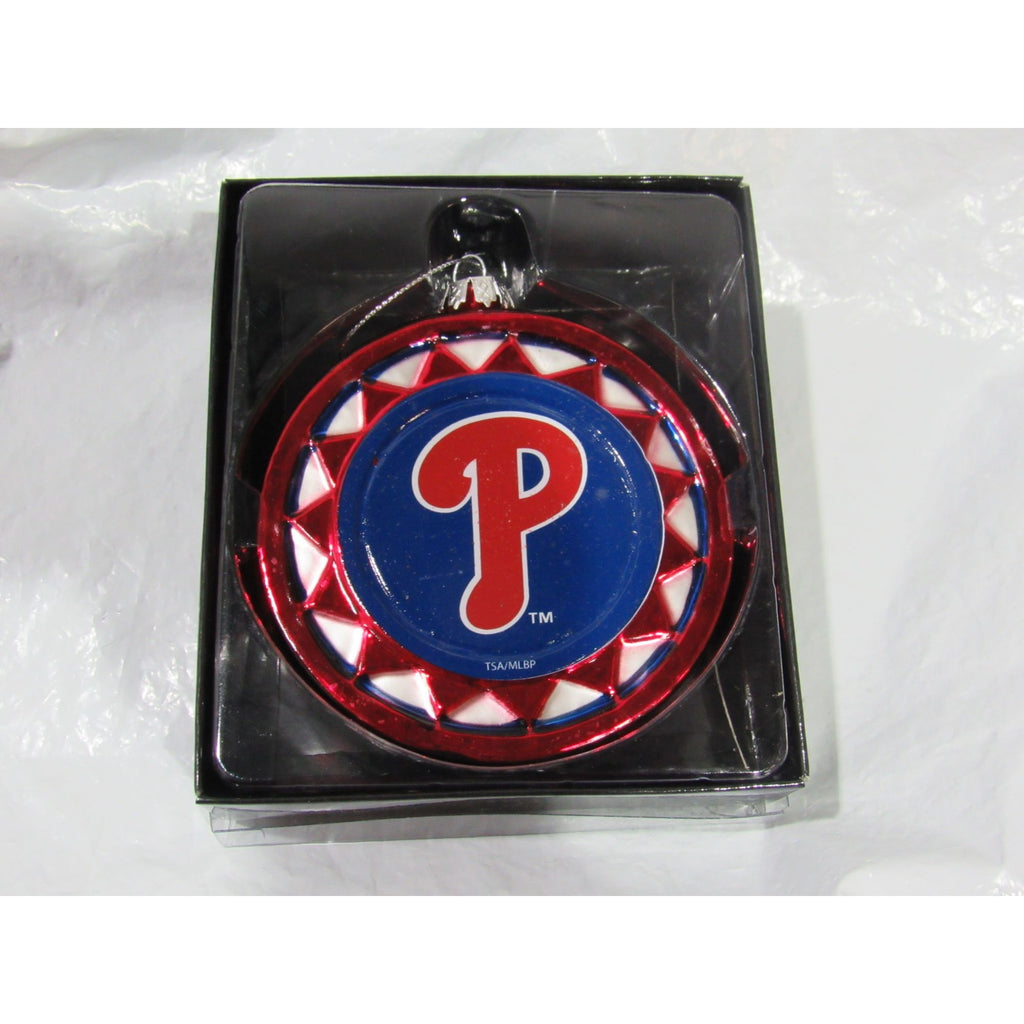 MLB Philadelphia Phillies Glass Ornament 4" Diameter by America Team Sports