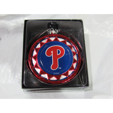 MLB Philadelphia Phillies Glass Ornament 4" Diameter by America Team Sports