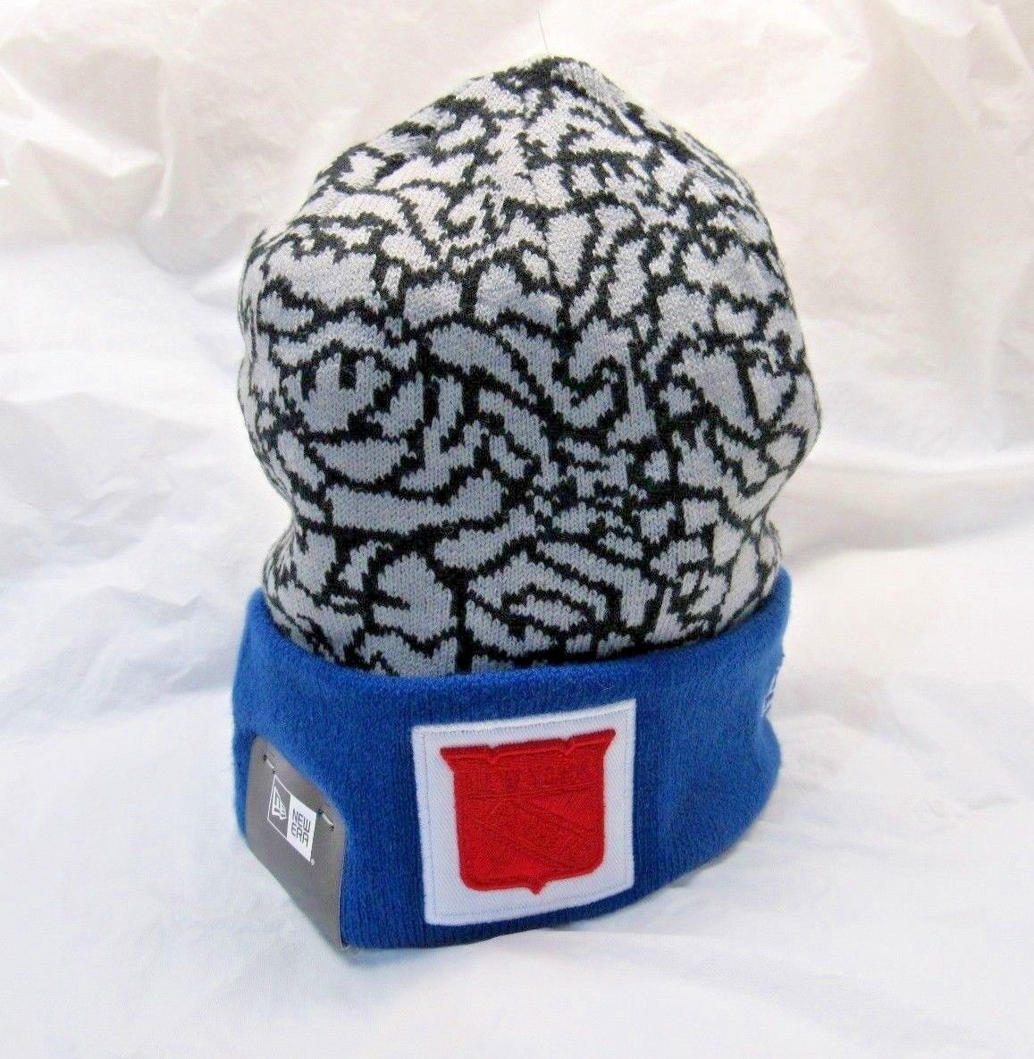 NHL New York Rangers New Era Beanie Hat Kicks Hook Knit NEYRAN GR ABAZ OSFA