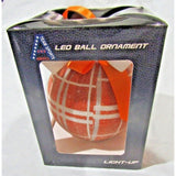NCAA Tennessee Volunteers LED Ball Ornament Glitter Plaid by Team Sports America