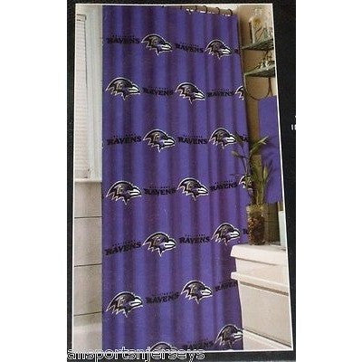 NFL 72 X 72 Inch Fabric Shower Curtain Baltimore Ravens