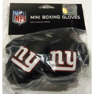 NFL New York Giants 4 Inch Rear View Mirror Mini Boxing Gloves