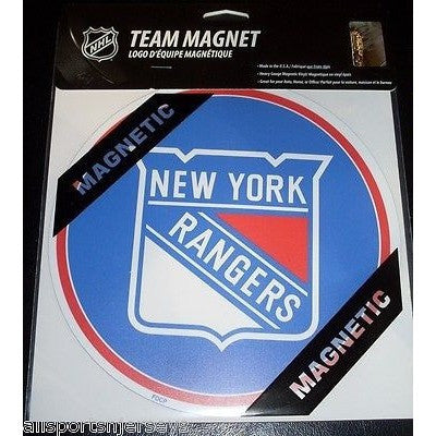 NHL New York Rangers 8 Inch Round Auto Magnet by Fremont Die