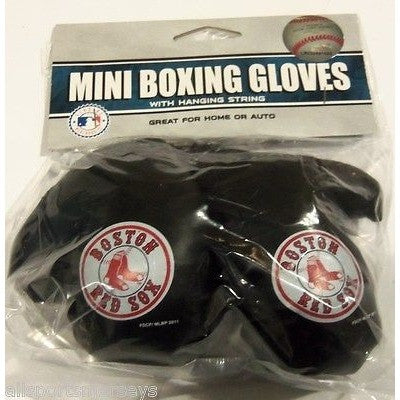 MLB Boston Red Sox 4 Inch Rear View Mirror Mini Boxing Gloves