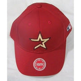MLB Houston Astros Youth Cap Raised Replica Cotton Twill Hat Brick Red