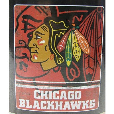 NHL Chicago Blackhawks 50" by 60" Rolled Fleece Blanket Fade Away Design