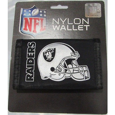 NFL Oakland Raiders Tri-fold Nylon Wallet with Printed Helmet