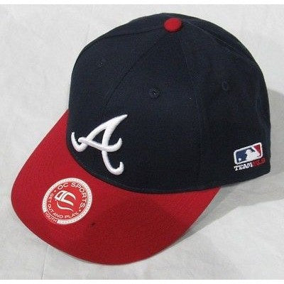 MLB Atlanta Braves Youth Cap Flat Brim Raised Replica Cotton Twill Hat