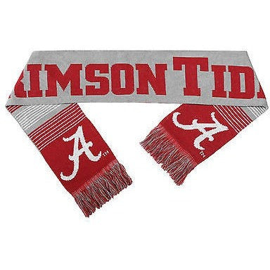 NCAA 2015 Reversible Split Logo Scarf Alabama Crimson Tide 64" by 7" FOCO