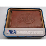 NBA Los Angles Clippers Embossed TriFold Leather Wallet With Gift Box