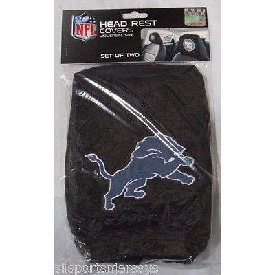 NFL Detroit Lions Headrest Cover Embroidered Logo Set of 2 by Team ProMark