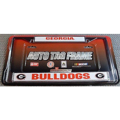 NCAA Georgia Bulldogs Chrome License Plate Frame Thick Letters