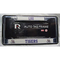 NCAA LSU Louisiana State Tigers Chrome License Plate Frame Thin Purple Letters