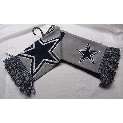 NFL 2015 Reversible Split Logo Scarf Dallas Cowboys 64" by 7" FOCO